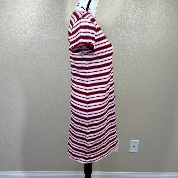 Gap pink dress women striped t shirt dress short sleeve with pocket size S - Picture 8 of 11
